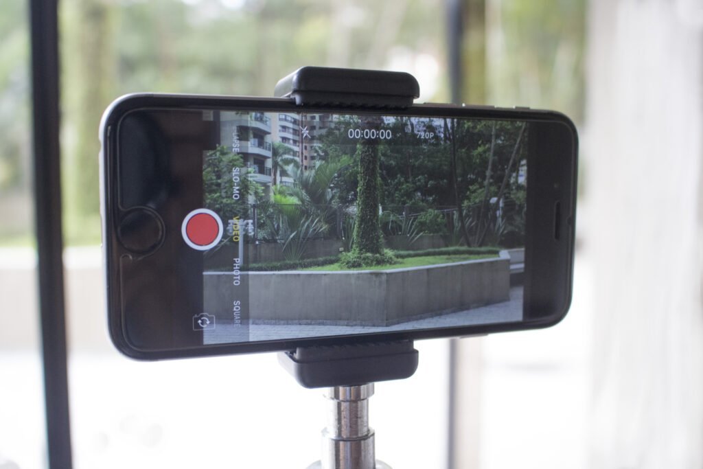 Smartphone no tripé