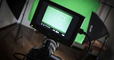 Set de gravações com chroma key
