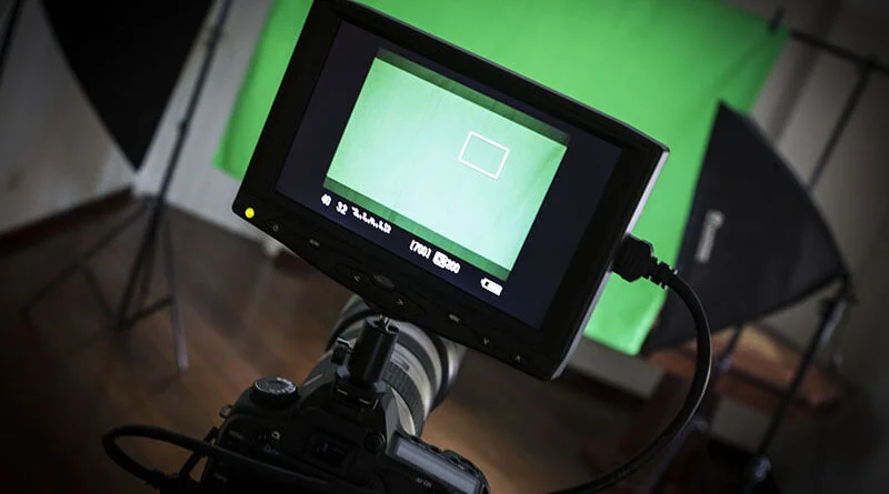 Set de gravações com chroma key