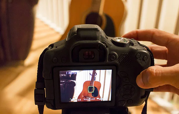 Fotografando violão