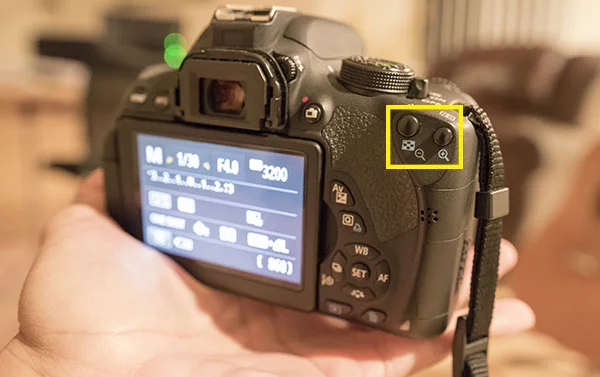 Traseira de camera DSLR