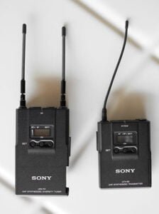Microfone de lapela sem fio