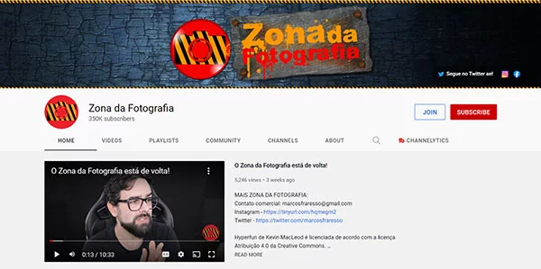 Canal Zona da Fotografia