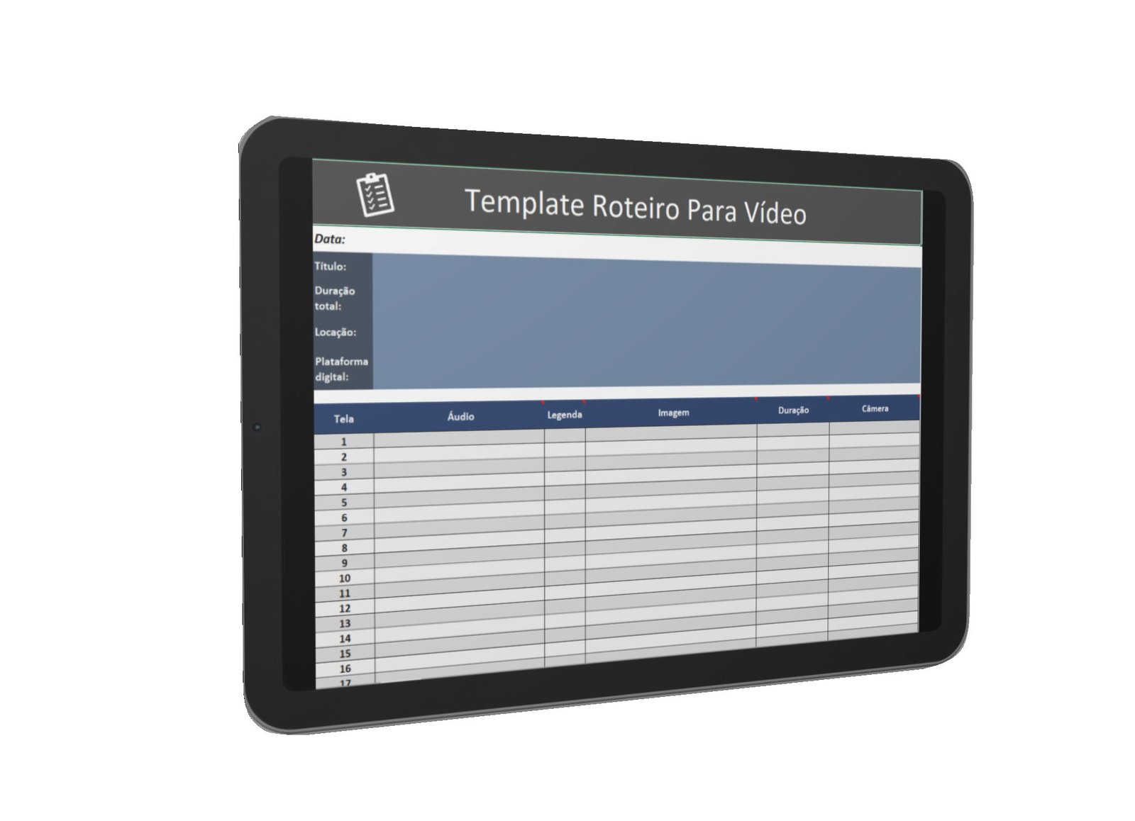 Template Roteiro Video 3D