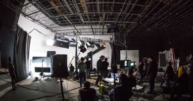 set de gravacao de cinema e audiovisual