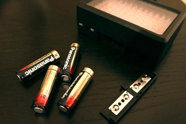 Luz de LED de camera com pilha