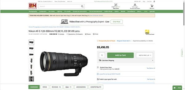 Nikon AF-S 120-300mm