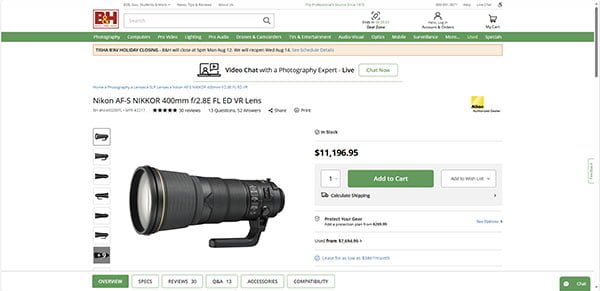 Nikon AF-S NIKKOR 400mm