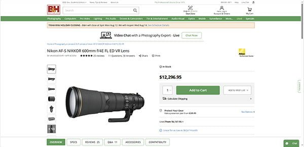 Nikon AF-S NIKKOR 600mm