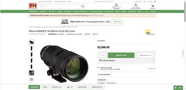 Nikon NIKKOR Z 70-200mm