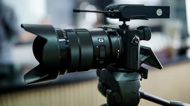 Câmera mirrorless profissional de produção de vídeo