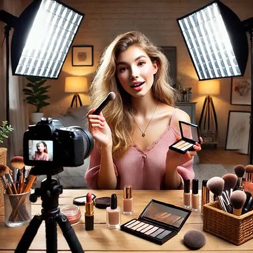 kit de iluminação para vídeo com dois softboxes