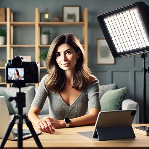 kit de iluminação para vídeo com softbox