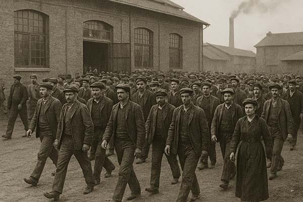 filme saida dos operarios da fabrica irmaos lumiere