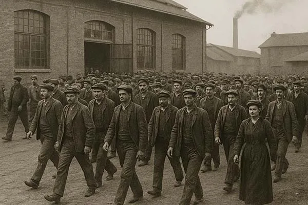 filme saida dos operarios da fabrica irmaos lumiere