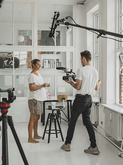 Setup de gravação de vídeo